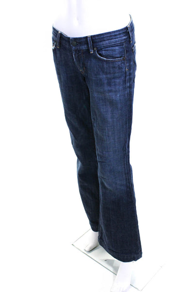 Citizens of Humanity Womens Buttoned Medium Wash Flare Jeans Blue Size EUR27