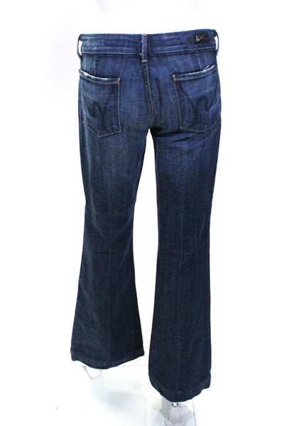 Citizens of Humanity Womens Buttoned Medium Wash Flare Jeans Blue Size EUR27