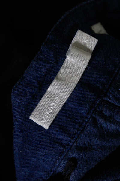 Vince Womens Straight Leg High Rise Jeans Blue Cotton Size 27