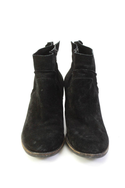 Paul Green Womens Suede Zip Up Ankle Boots Black UK Size 6