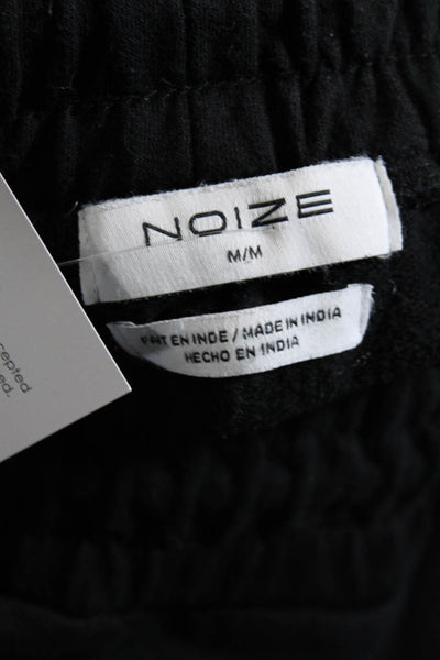 Noize Womens Mid Rise Drawstring Flare Sweatpants Black Size Medium