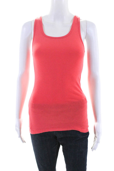 Cynthia Rowley Women's Cotton Scoop Neck Tank Top Pink Size S