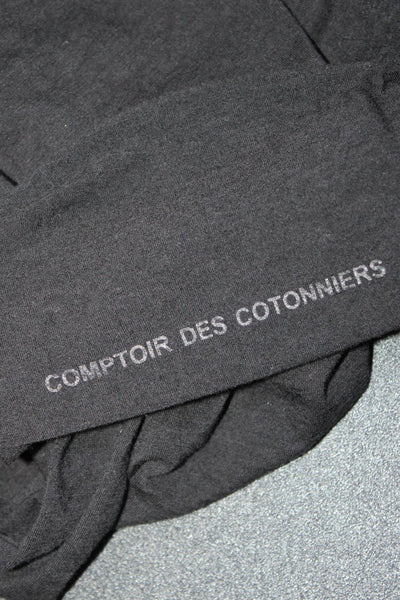 Comptoir Des Cotonniers Women's Sleeveless Mock Neck Top Black Size S