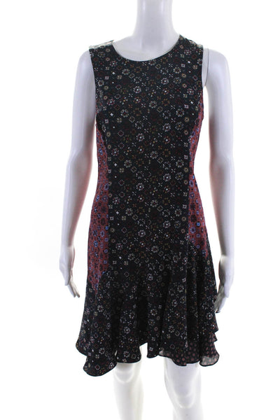 Derek Lam 10 Crosby Womens Floral Print Unlined Ruffled Dress Multicolor Size 6