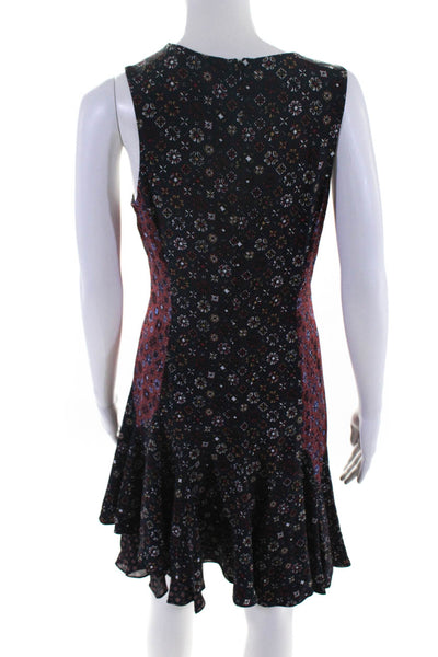 Derek Lam 10 Crosby Womens Floral Print Unlined Ruffled Dress Multicolor Size 6