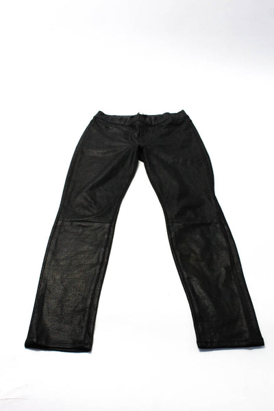 Jen 7 Womens Faux Leather Pants Jeans Green Black Pink Size 4 6 Lot 3