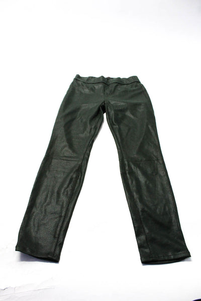 Jen 7 Womens Faux Leather Pants Jeans Green Black Pink Size 4 6 Lot 3