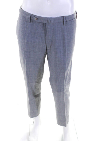 Incotex Men's Techno Fabric Modern Fit Pleated Dress Pants Gray Size 36