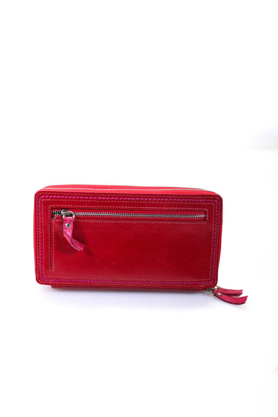 Tusk Women's Zip Closure Credit Card Slot Wallet Red Size M