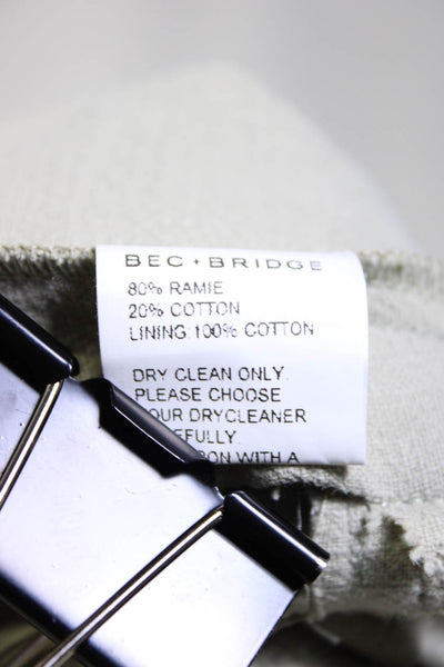 Bec & Bridge Womens Single Button Pointed Lapel Blazer Jacket Green Size 4