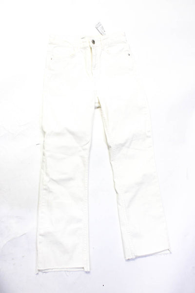 Zara Madewell Womens Straight Leg Jeans Pants Black White Size 2 XS Lot 2