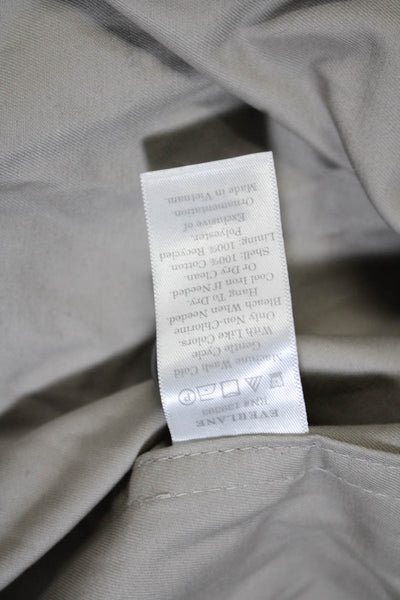 Everlane Womens Stone The Long Mac Coat  Size S