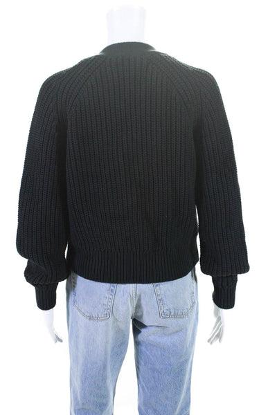 Everlane Womens Black The Texture Cotton Cardigan  Sz S