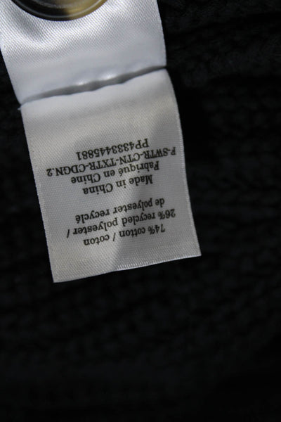 Everlane Womens Black The Texture Cotton Cardigan  Sz S