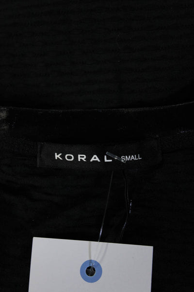 Koral Women's Crewneck Sleeveless Tank Top Black Size S