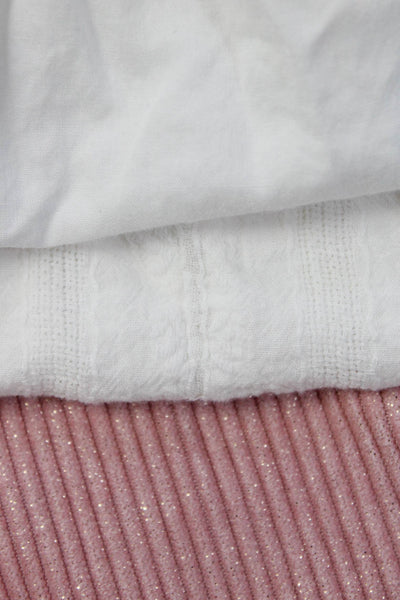 Zara Mayoral Girls Corduroy Skirt Long Sleeve Tops White Pink Size 6 8 Lot 3