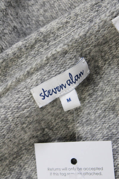 Steven Alan Men's Wool Cashmere Blend V Neck Button Front Cardigan Gray Size M