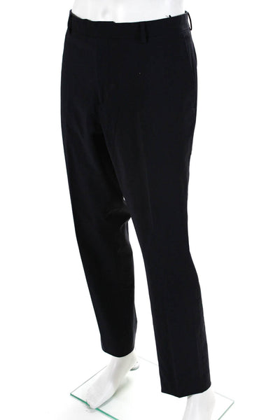 Frank & Oak Mens Slim Leg Laurier Dress Pants Black Wool Size 36X34