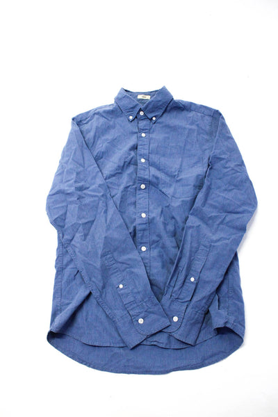 Zara Man Men's Collar Long Sleeves Button Down Shirt Blue Size S Lot 2