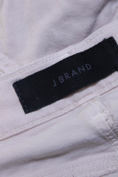 J Brand Women's Midrise Five Pockets Skinny Pant Cream Size 28