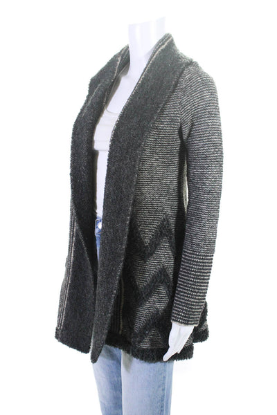 Angel Of The North Womens Wool Knit Open Front Cardigan Sweater Gray Size S