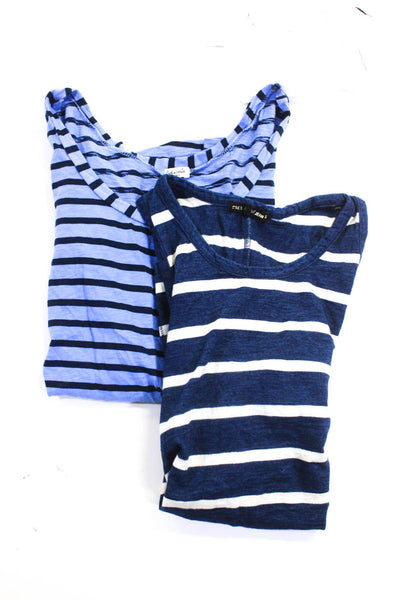 Rag & Bone Jean Splendid Womens Striped Tank Top T-Shirts Blue Size S XS Lot 2