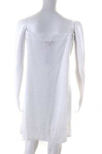 Vince Camuto Women's V-Neck Spaghetti Straps Mini Dress White Size L