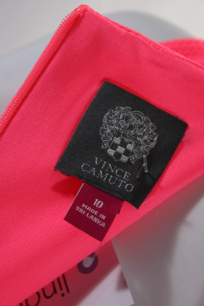 Vince Camuto Women's V-Neck Sleeveless Mini Dress Pink Size 10
