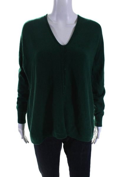 Lilly Pulitzer Womens Metallic Knit Long Sleeve V-Neck Sweater Green Size XS