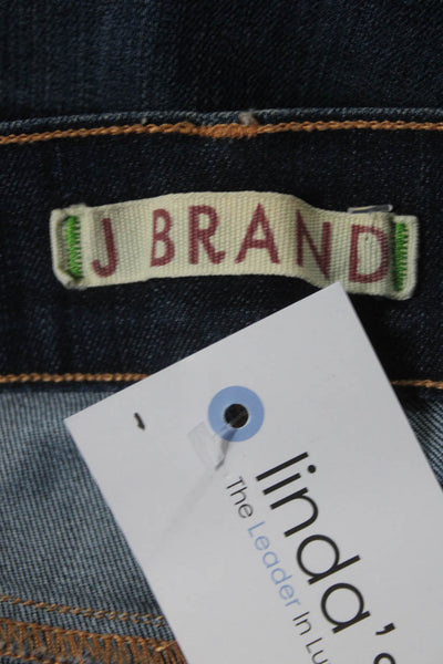 J Brand Womens Cotton Dark Wash Buttoned Bootcut Leg Jeans Blue Size EUR25