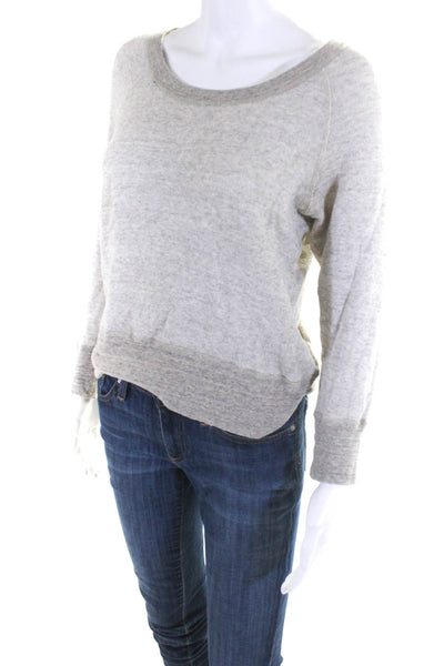 Etoile Isabel Marant Womens Cotton Round Neck Pullover Sweatshirt Beige Size S