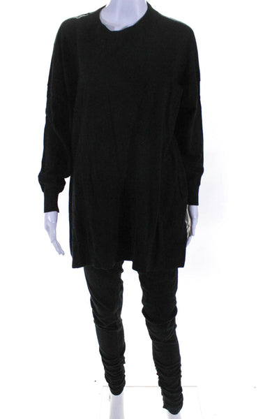 Splendid Womens Pullover Sweater + Leggings Loungewear Set Black Size M