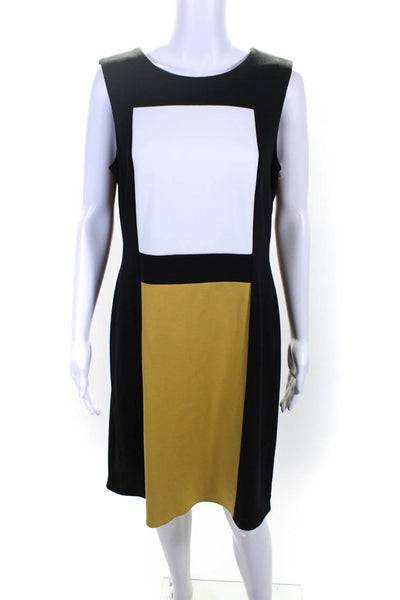 Calvin Klein Women's Colorblock Sleeveless Sheath Dress Multicolor Size 12