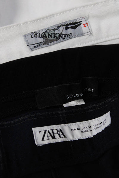 Zara Blank NYC Solow Sport Womens Pants Jeans Navy Black White Size M L 27 Lot 3