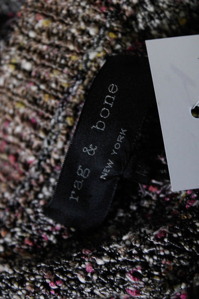 Rag & Bone Womens Open Knit Scoop Neck Sweater Black Multi Cotton Size Medium