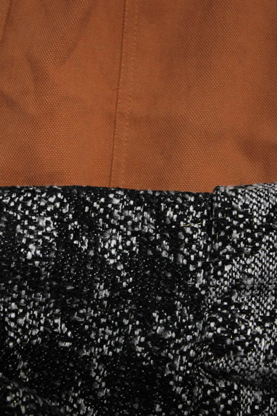 Zara Woman Womens Belted Paperbag Waist High-Rise Shorts Orange Size XS Lot 2
