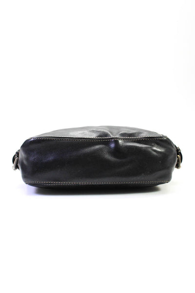 Michael Michael Kors Womens Single Handle Medium Shoulder Handbag Black Leather
