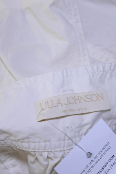 Ulla Johnson Womens Cotton Pleated High-Rise Size Zip Shorts Beige Size 00