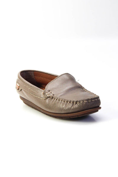 Venettini Boys Leather Almond Toe Melvin Moccasins Shoes Gray Size 10US 27EU