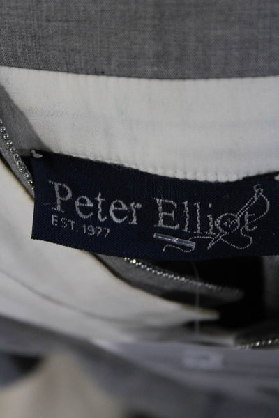 Peter Elliot Women's Long Sleeve Button Down Collar Blouse Gray Size 38