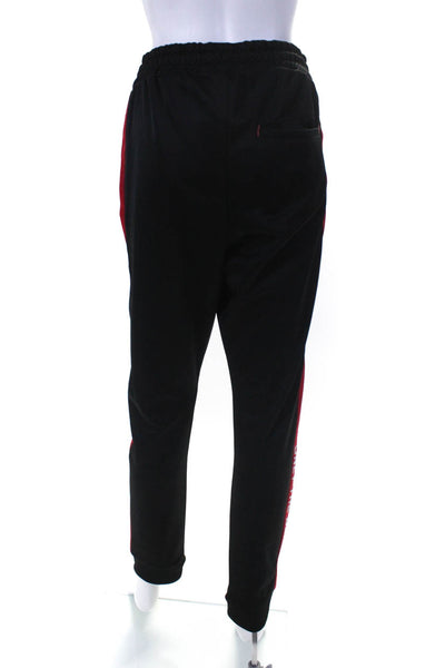 Only The Blind Can See Womens Striped Side Tied Tapered Pants Black Red Size M