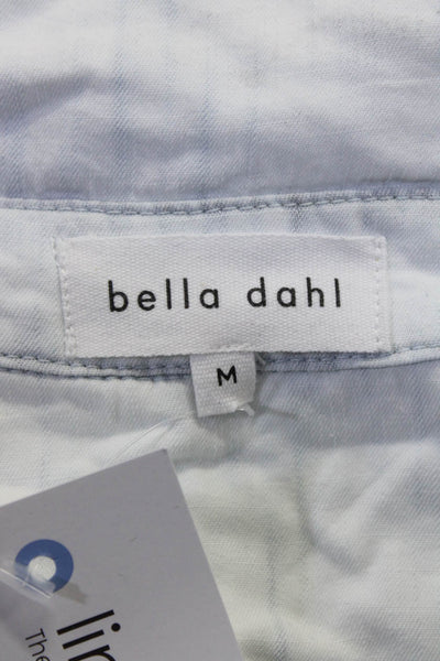 Bella Dahl Women's Sleeveless Button Down Drawstring Romper Blue Size M