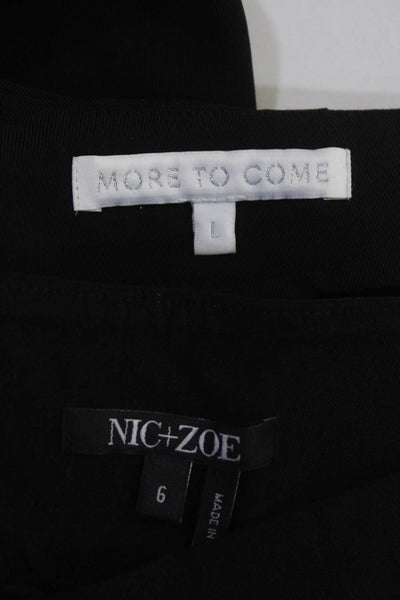 More to Come Nic + Zoe Womens High Rise Split Hem trousers Black Size L 6, Lot 2
