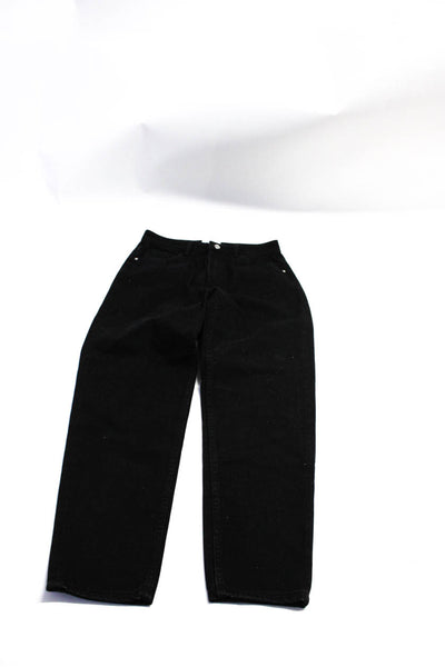 Zara Womens High Rise Skinny Leg Jeans Black Cotton Size 2 6 Lot 2