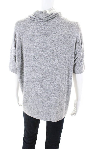 Rag & Bone Womens Jersey Knit Short Sleeve Cowl Neck Blouse Top Gray Size S