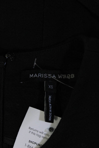 Marissa Webb Womens Scoop Neck Sleeveless Leather Trim Tunic Blouse Black Size X