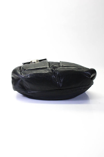 Marc Jacobs Women's Leather Buckle Shoulder Bag Black Size M