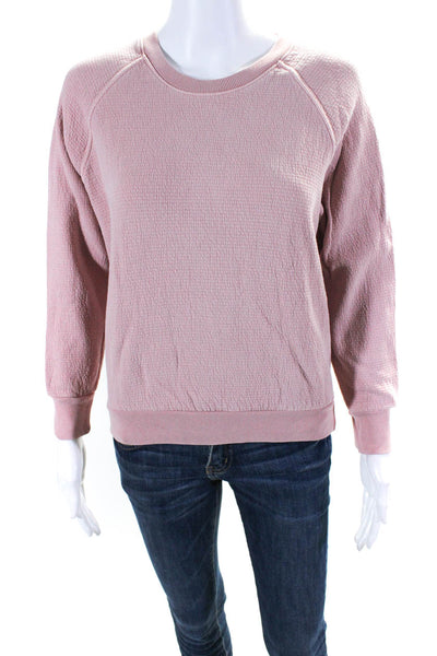 Perfect White Tee Womens Long Sleeve Pullover Crew Neck Sweatshirt Pink Size XS