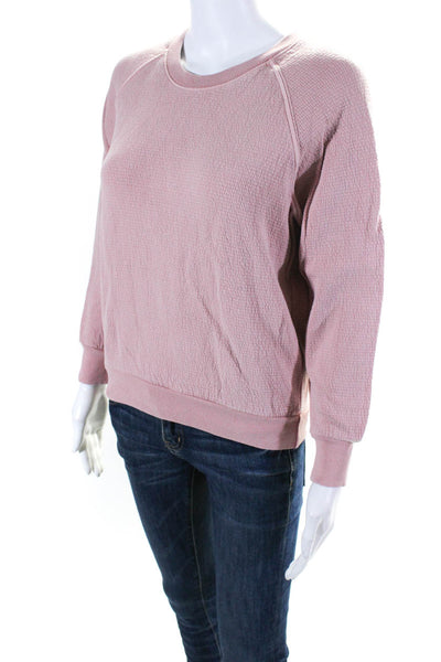 Perfect White Tee Womens Long Sleeve Pullover Crew Neck Sweatshirt Pink Size XS