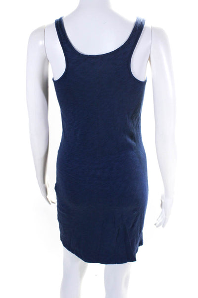 Goldie Womens Ruched Sleeveless Layered Mini Tank Top Dress Blue Size XS